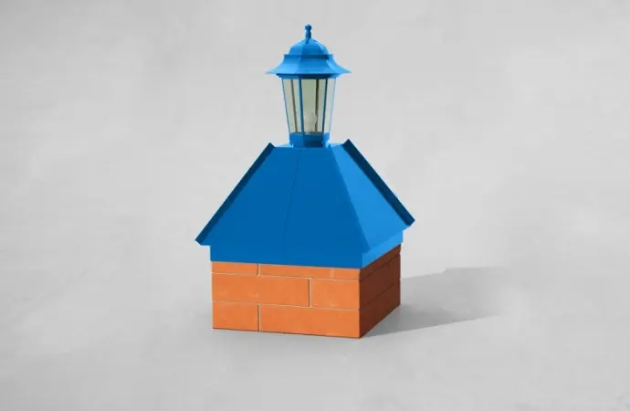 Колпак с фальцами и площадкой под фонарь